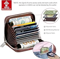 Vista 91 de FurArt - Cartera para tarjetas de crédito, soporte para tarjetas con cremallera para hombres y mujeres, bloqueo RFID, cartera con llavero