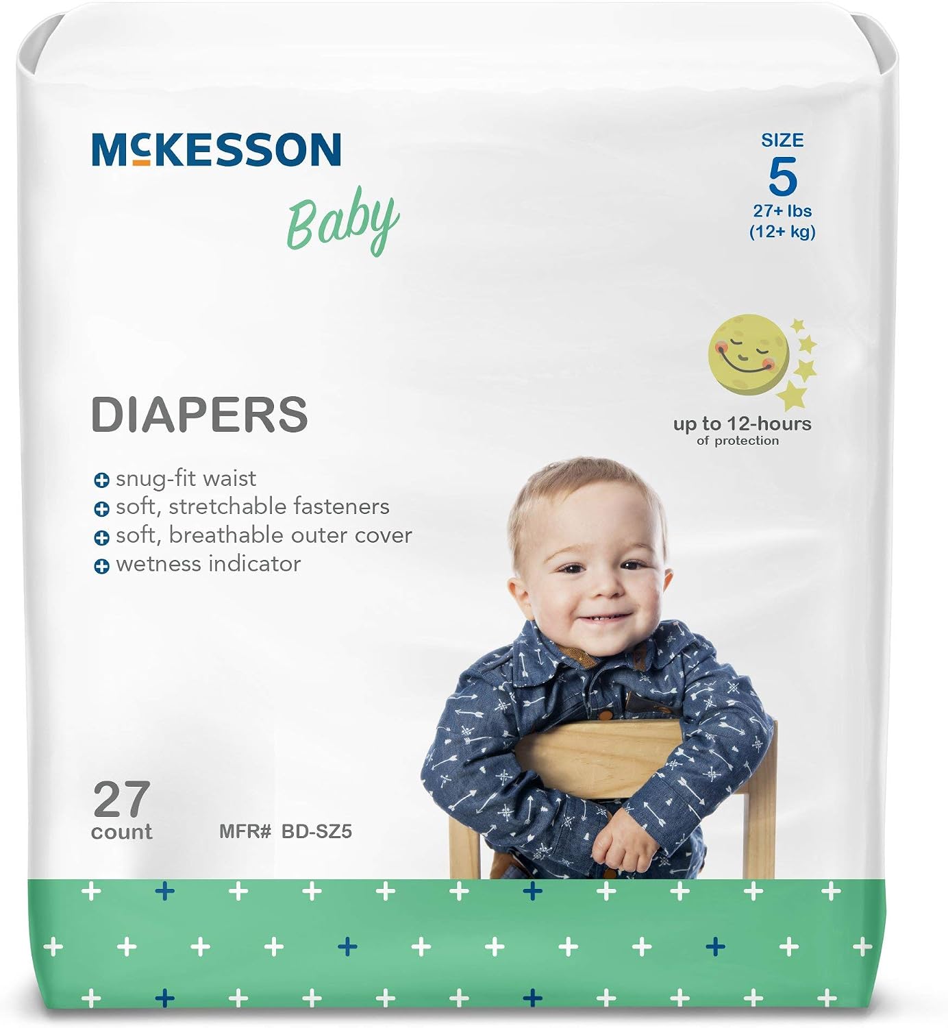 McKesson Baby Diapers, Unisex, 108 ct