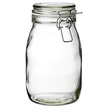 Ikea.. Ikea Korken Jar With Lid, Clear Glass, Pack Of 1