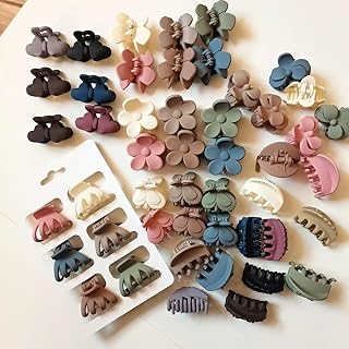 6 قطع من مشابك الشعر الصغيرة للنساء والفتيات - مشابك شعر صغيرة غير قابلة للانزلاق | اكسسوارات شعر بلاستيكية ذات قبضة قوية للشعر الرقيق والكثيف