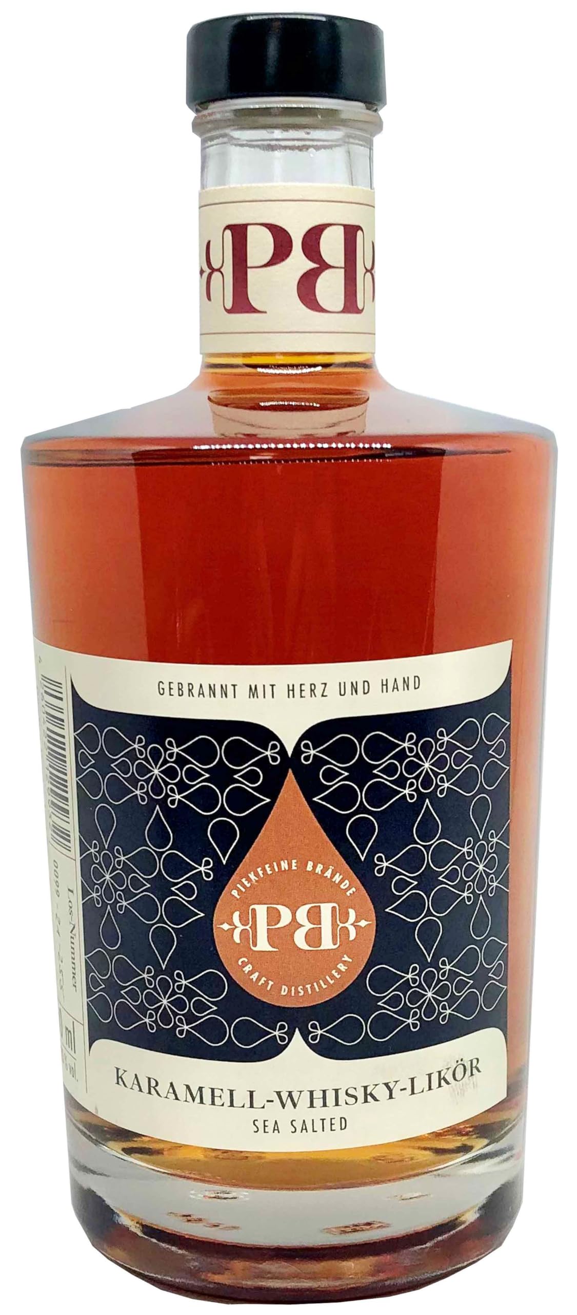 Birgitta Rust Piekfeine Brände - Karamell-Whisky-Likör Sea Salted 0.5L 20% Vol. auf Single Malt Basis mit einer raffinierten Prise Friesensalz aus der Nordsee