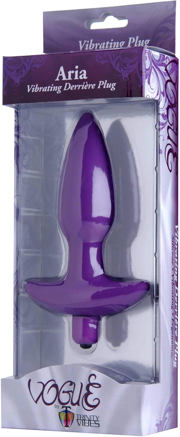 Aria Vibrating Silicone Anal Plug- Medium