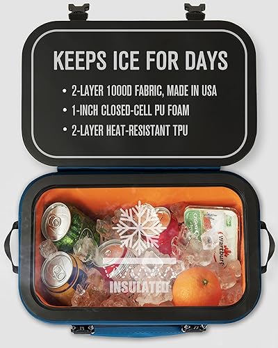 Miniatura 4 de Novoto Enfriador magnético de mochila para 30 latas, a prueba de fugas, enfriador suave impermeable para hombres y mujeres, acceso rápido con una