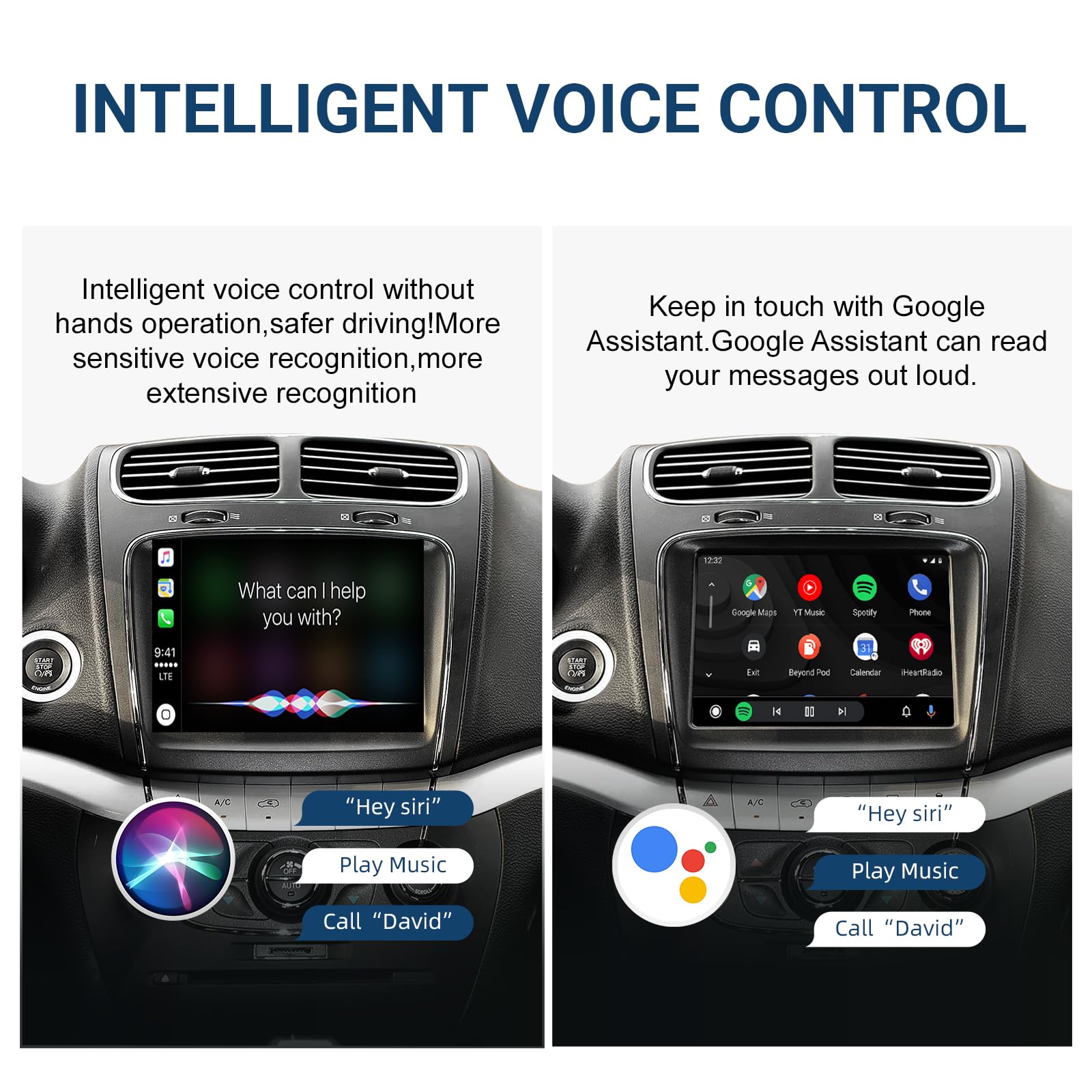 EZoneTronics Kit decodificador inalámbrico CarPlay y Android Auto para Fiat Freemont/Chrysler 300C/Dodge/Maserati, Plug & Play Adaptador CarPlay con SWC/WiFi/Bluetooth/Control por Voz/Navegación GPS