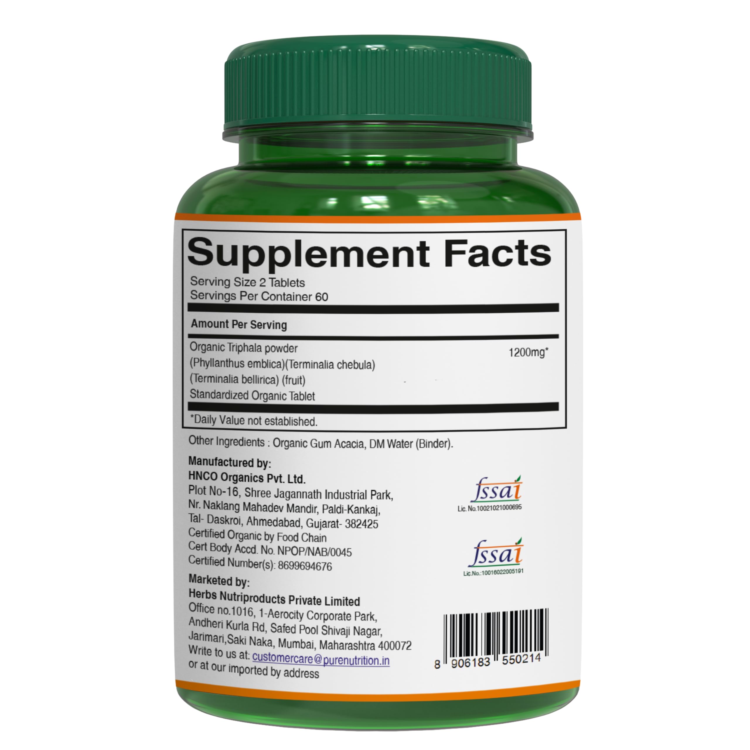 Pure Nutrition Organic Triphala Tablet - 1200mg | 120 Count | USDA Organic | Powerful Blend of Amlaki + Haritaki + Bibhitaki to Support Healthy Digestion | Non-GMO | Gluten-Free — Amazon image 6