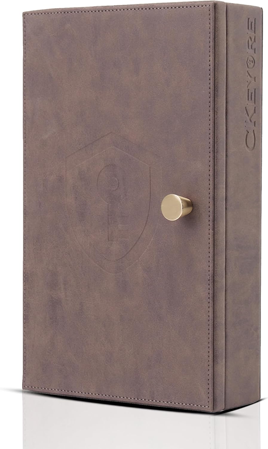 CKEYURE Premium XL PU Leather Faraday Box for Car Keys Wall Mount | Anti Theft Faraday Key Fob Protector | Faraday Cage | Car Key Holder | RFID Key Box | Key fob Signal Blocker (Grey)