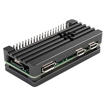 Aluminum Passive Cooling 2x20 Pin GPIO Heatsink Case with Header for Raspberry Pi Zero 2W / Zero W