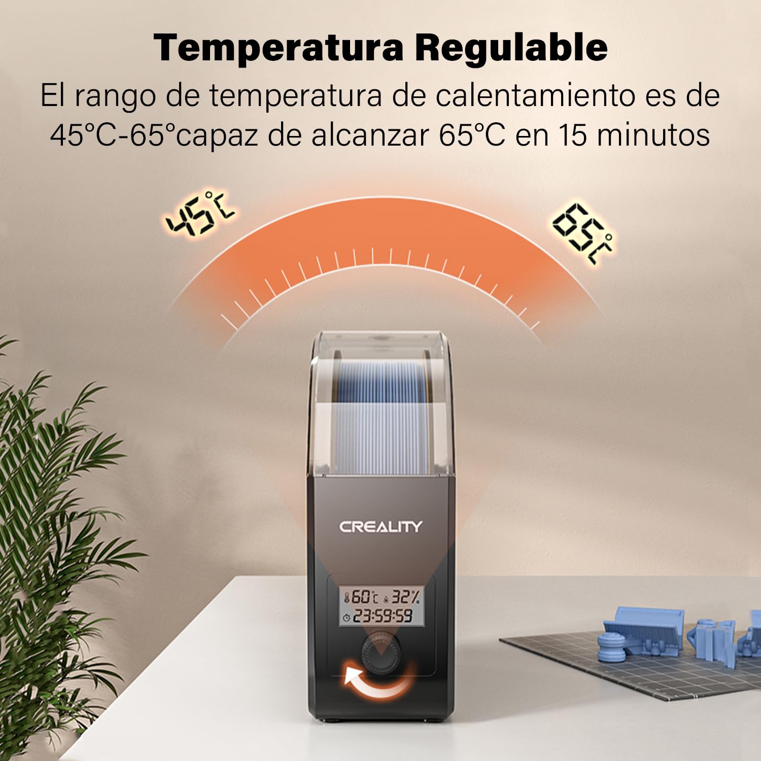 Scatola per l'asciugatura dei Filamenti, Disidratatore di Filamenti per Stampanti 3D Creality con Ventola, Scatola Asciutta per Mantenere il Filamento Asciutto Durante la Stampa 3D
