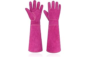 HANDLANDY Thorn Proof Gardening Gloves for Women, Long Gauntlet Heavy Duty Garden...