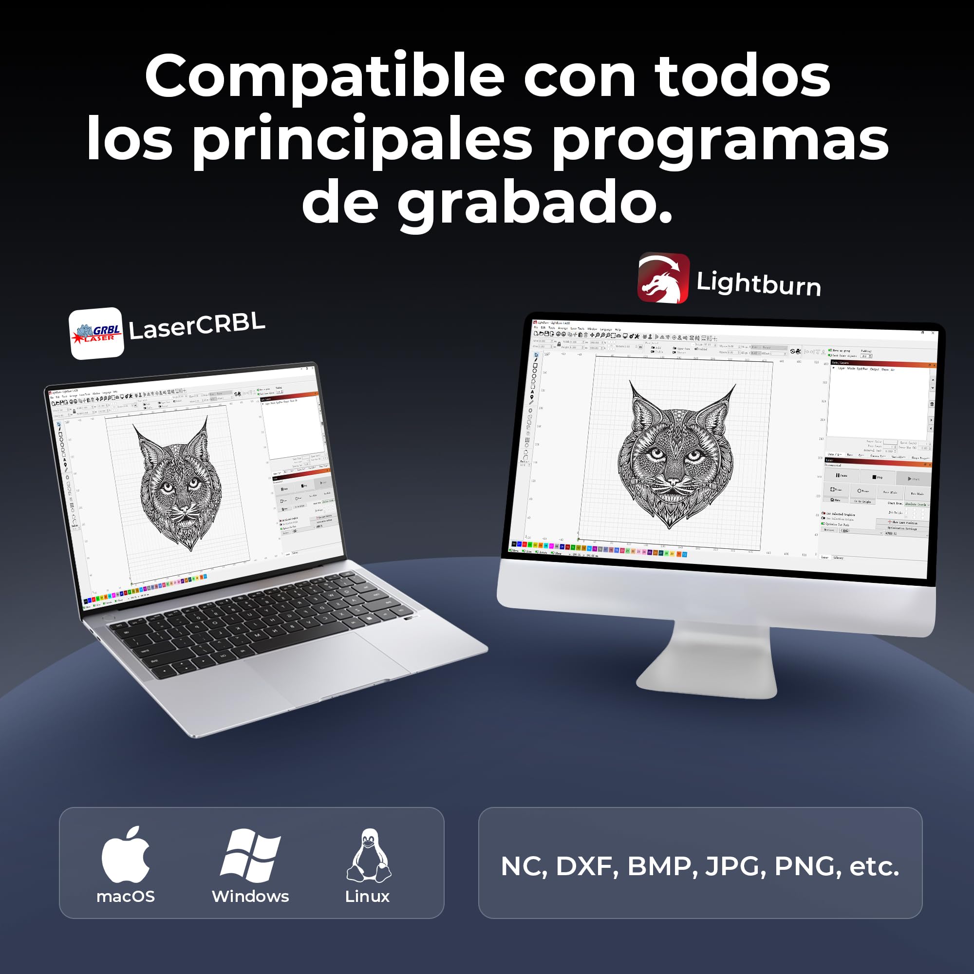cortador láser ACMER S2 7W, máquina de grabado láser de potencia de salida 48W, 300x300mm, 10000mm/min, grabador láser de madera, adecuado para personalización por lotes de bricolaje, educación