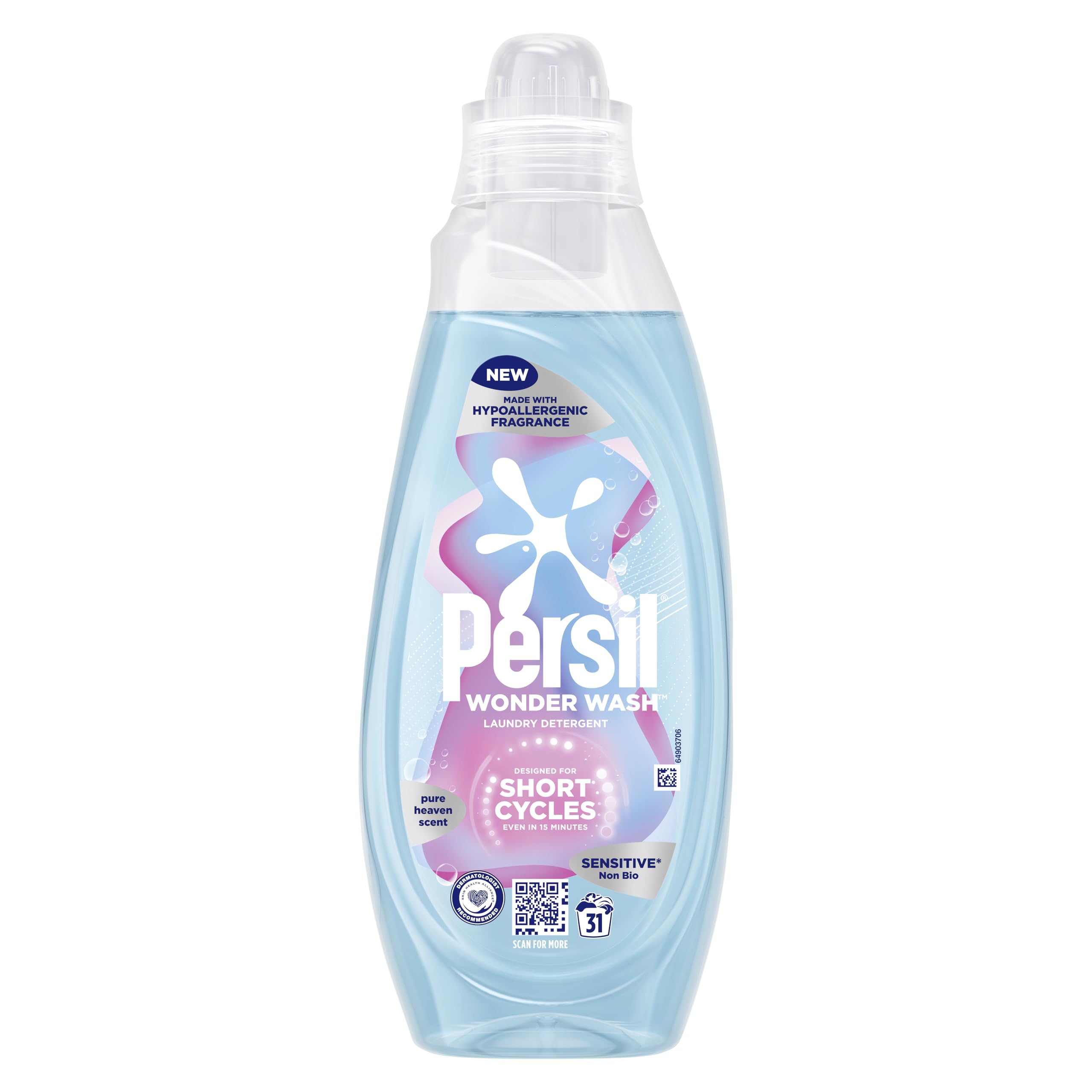 Persil Non Bio Sensitive Wonder Wash Liquid Laundry Detergent 31 Washes