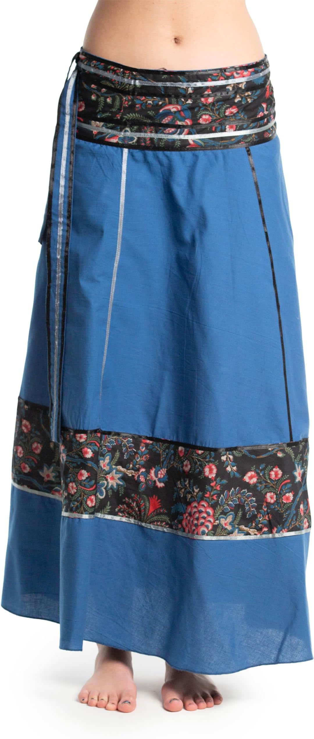 Ufash Wrap-Around Skirt Boho Goa Gipsy - Colorful Maxi Skirt from India, with Ties - Skirt for Women & Men - in Winter & Summer - Many Different Designs