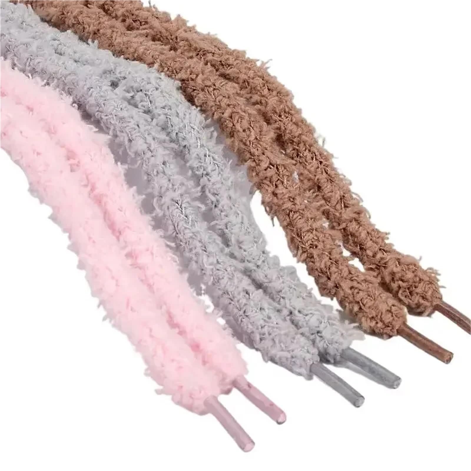 Cordones esponjosos casuales para zapatos, 1 cm de ancho, cuerda redonda, para otoño, 20 pares para zapatos casuales