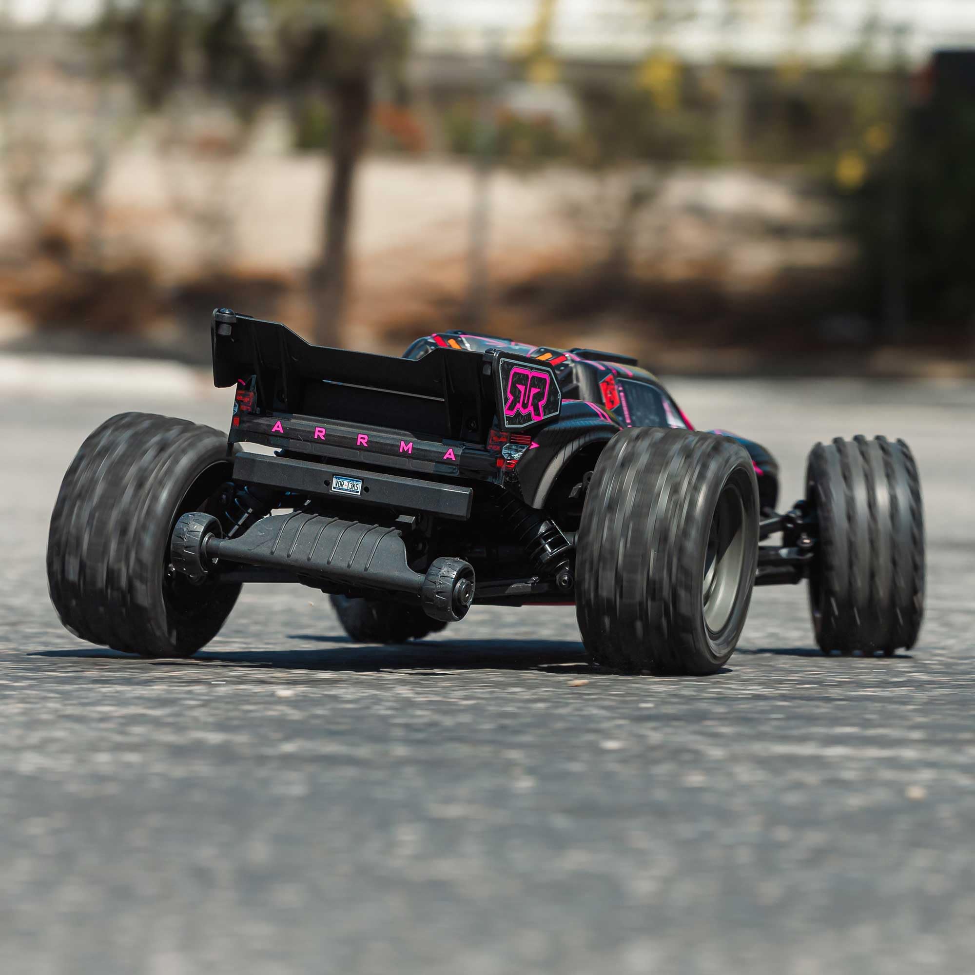 ARRMA Camión RC 1/10 VORTEKS 223S DSC 2WD RTR Camión Estadio sin escobillas, Rosa, (batería Lipo y Cargador no incluidos) ARA3505T3