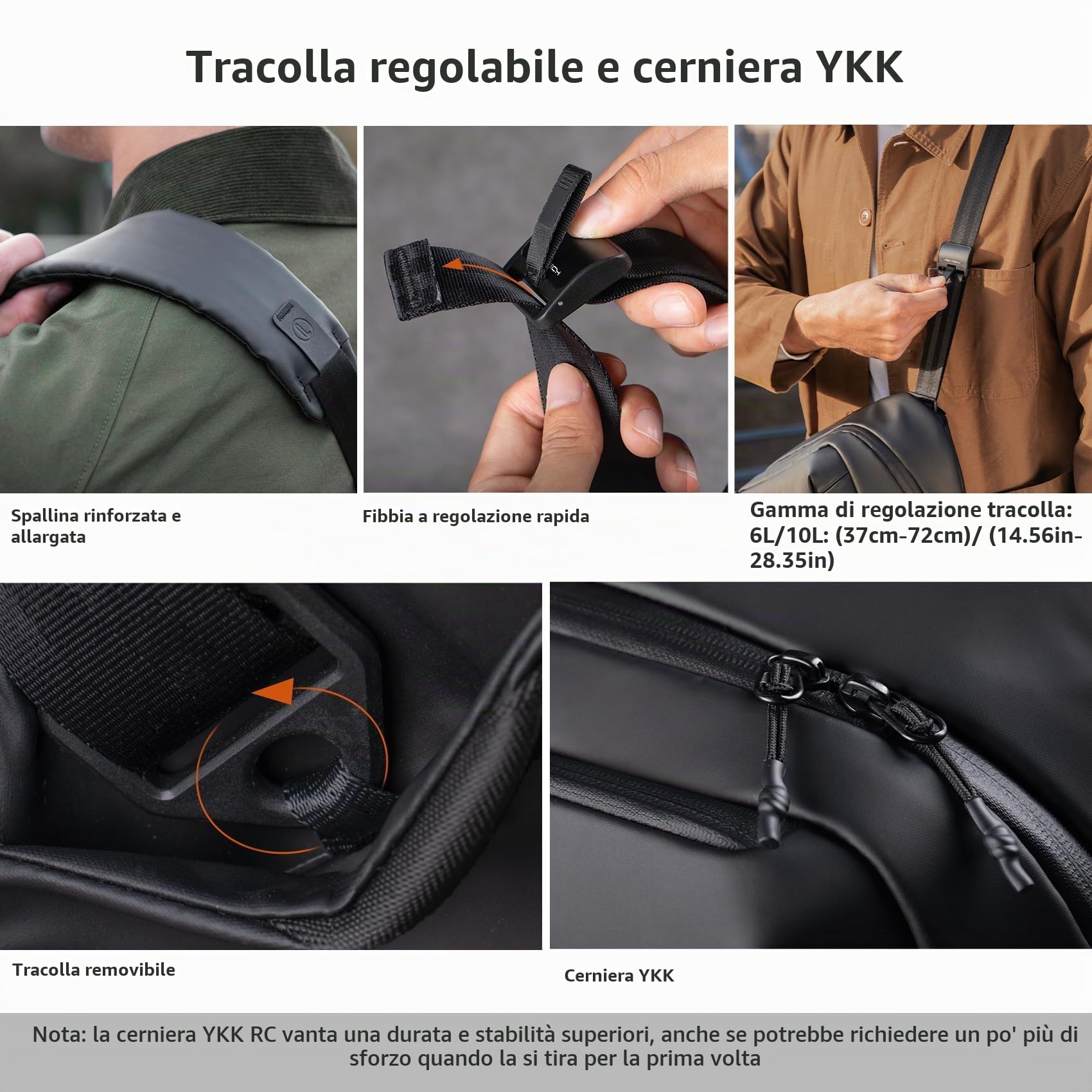 PGYTECH OneGo Solo V2 Borsa Fotografica Professionale Tracolla 6L, Zaino Fotografico Piccolo Impermeabile Compatibile con Fotocamera Reflex Canon, Sony, DJI Avata 2, DJI Mavic 3, iPad Pro 11'', Verde