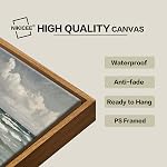Ocean Canvas Wall Art Prints Decorations Framed Vintage Maritime Scenery Artworks Canvas Prints Bathroom Pictures Farmhouse Office Home Wall Decor
