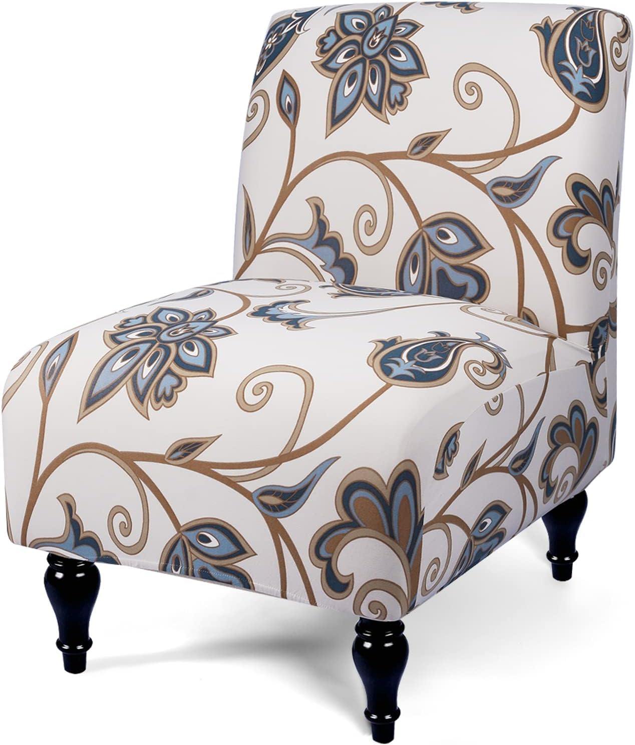 Housse de Fauteuil sans Accoudoir,Extensible 1 Place Housse De Chaise,Elastique Housse De Canapé Housse De Salle à Manger Amovible Lavable pour Salon Chambre (Color : Beige Flower, Size : 2pcs Housse de Fauteuil sans Accoudoir,Extensible 1 Place Housse De Chaise,Elastique Housse De Canapé Housse De Salle à Manger Amovible Lavable pour Salon Chambre (Color : Beige Flower, Size : 2pcs