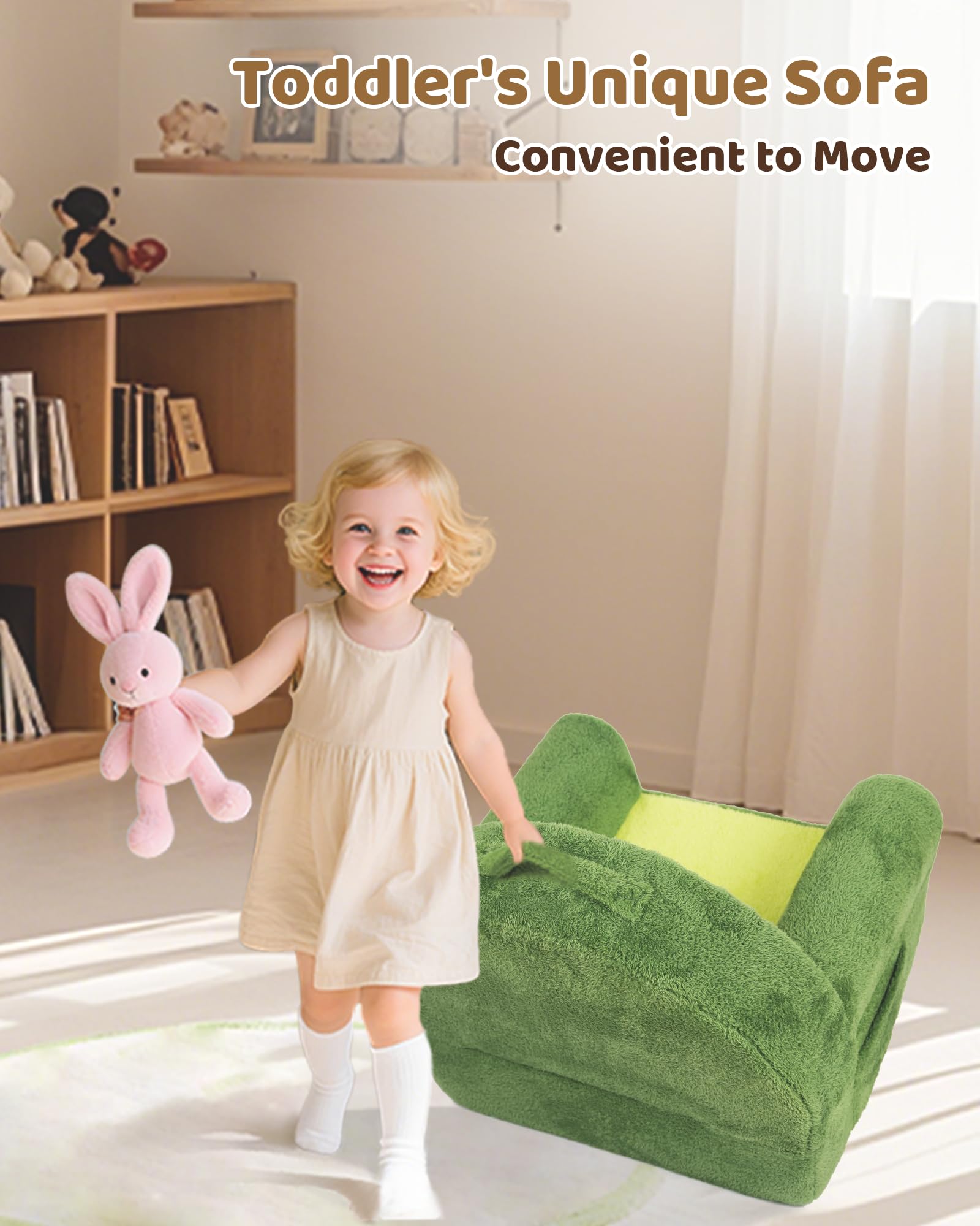 Heypappy Fauteuil Enfant - Fauteuil Confortable et ludique en Mousse avec Housse Velour, Canapé Avocat Design pour Enfants