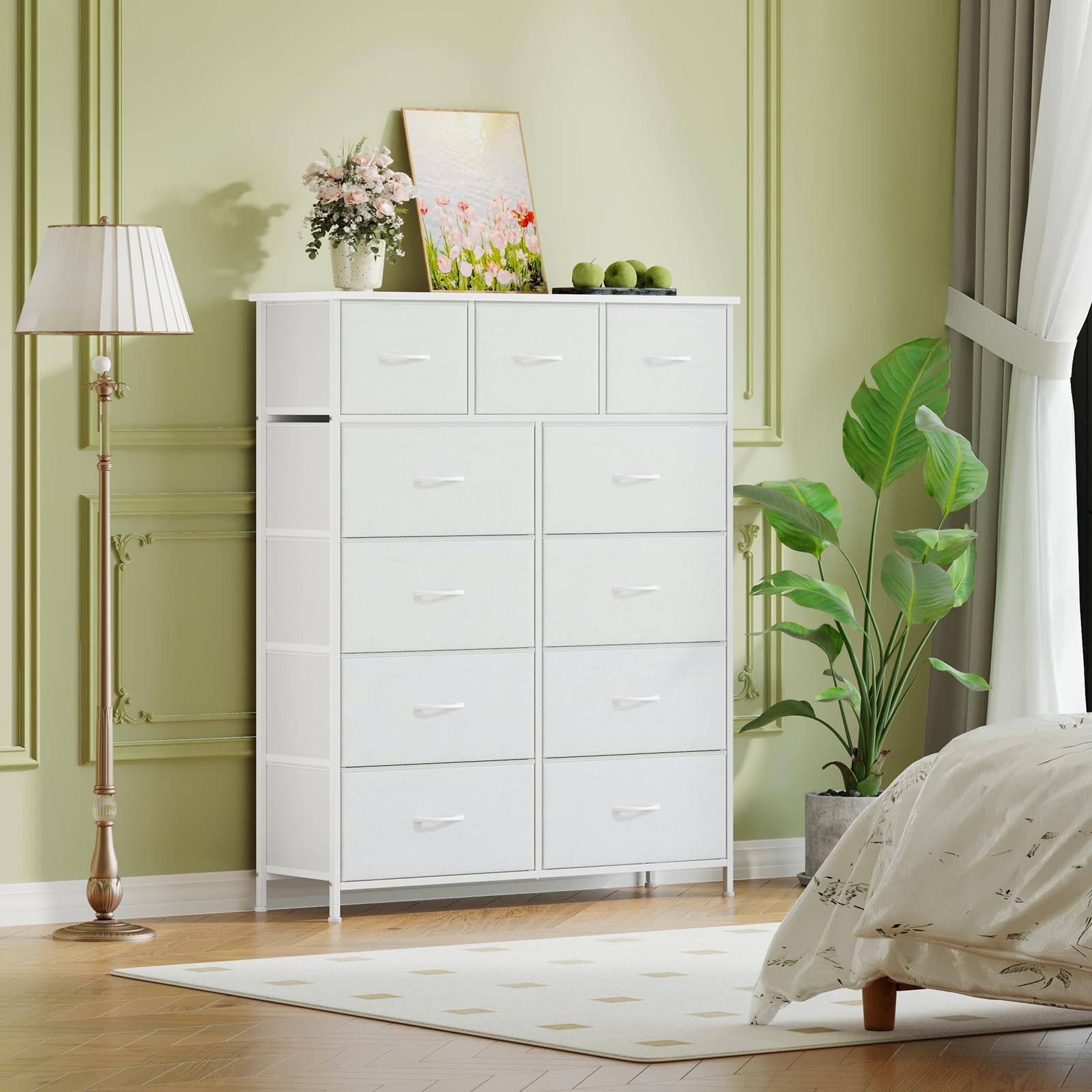 Amazon｜Somdot タンス チェスト 引き出し 棚 収納 布製 洋服ダンス