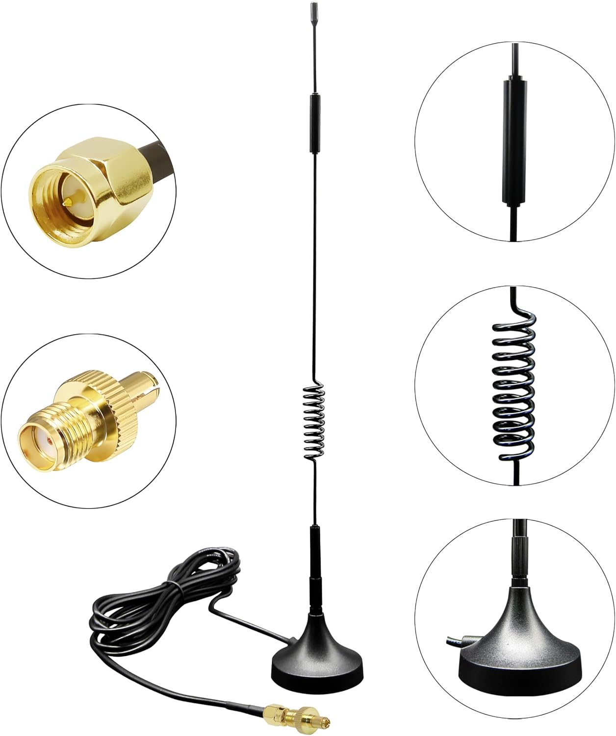 5G Antenna External Antenna for T Mobile 5G Home Internet, Netgear Nighthawk M7 Pro /M6 Pro/M5/M1, Jetpack MiFi 8800L Hotspot Router - 2 Pack (5G Antennas SMA + TS9 Adapters)