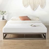 Vista 13 de Somier de cama individual Mellow 9 pulgadas, con base de colchón de láminas de acero resistente Negro