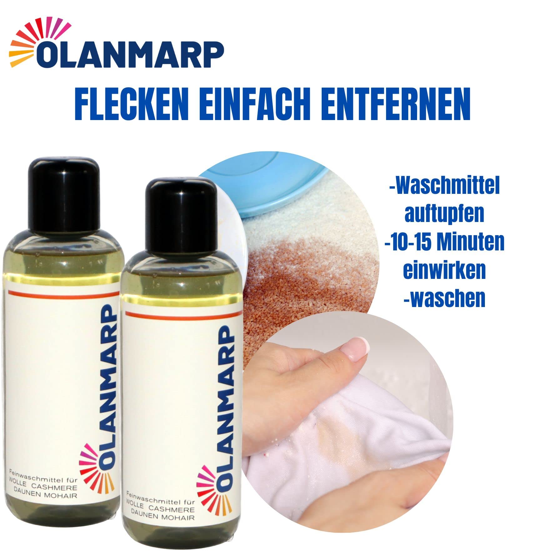 Feinwaschmittel Wollwaschmittel für Wolle Angora Alpaka (480ml) | Für Wolle, Angora, Alpaka, Daunen, Mohair – sanfte Pflege empfindlicher Textilien