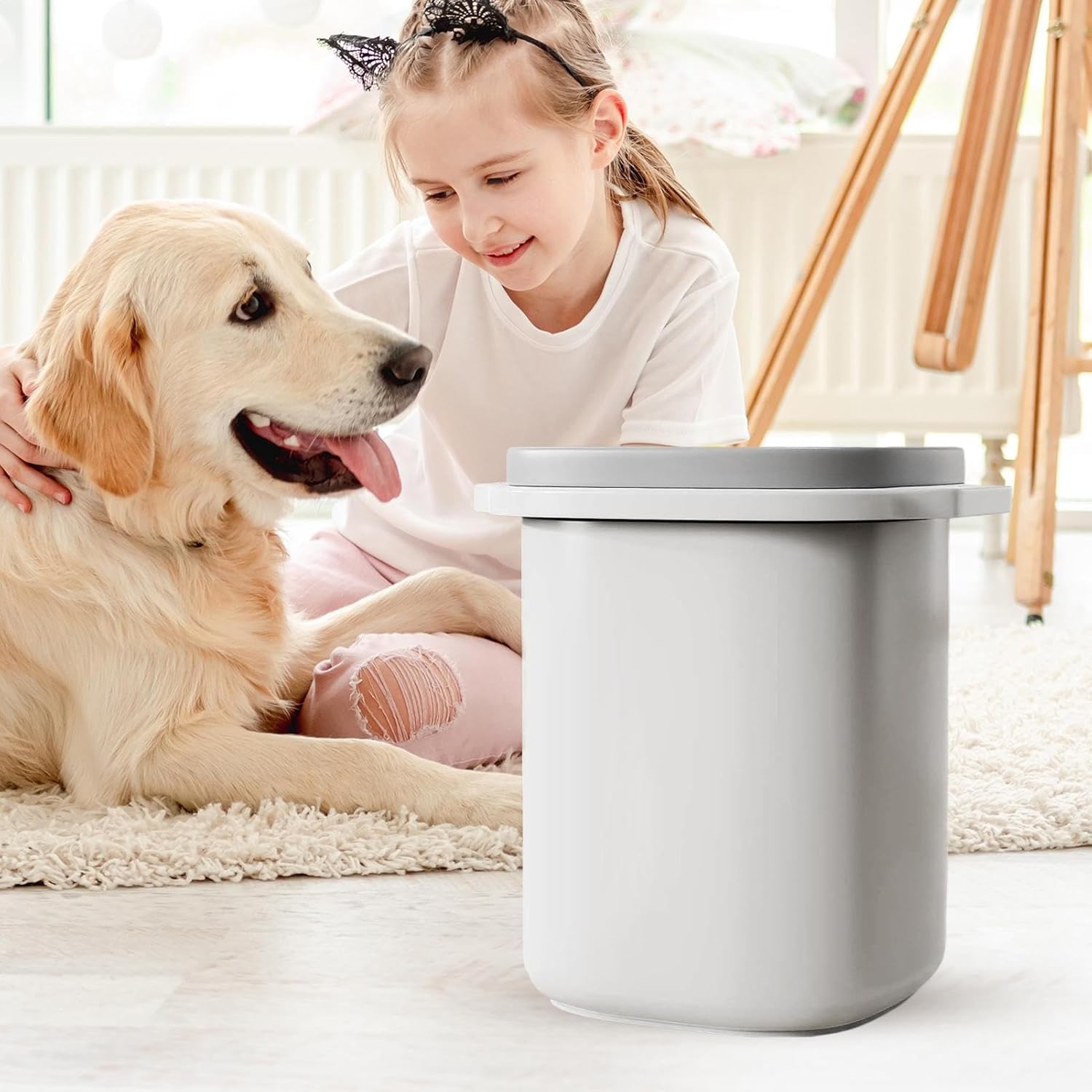 Airtight Food Storage Container – Sealed Lid Bin, Moisture-prooff Portable Feeding Box, Durablee Compact Organizer | Clear Easy-Carry Cat Supply Holder, Camping Travel Outdoor Home Feeding For Cats