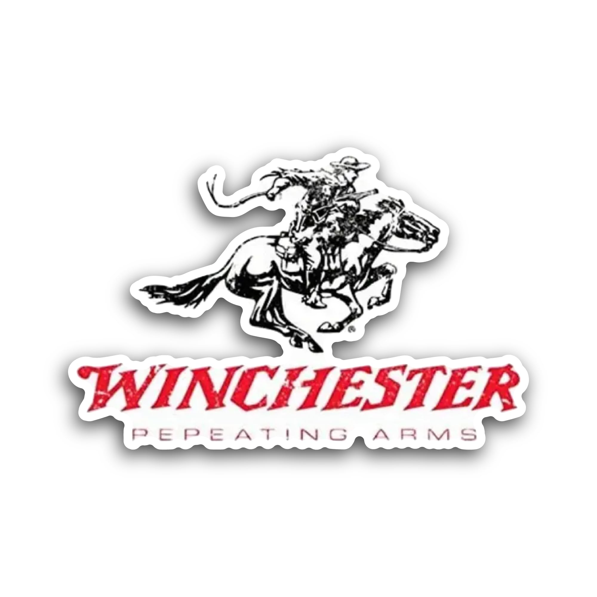 2 (Pieces) 3" and 5" Winchester Repeating Arms Sticker, Waterproof Vinyl Decals for Many Purpose Like Cars, Trucks, Laptops, Phones, Windows and More