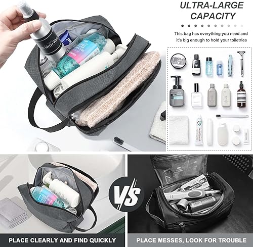 Miniatura 4 de M&C Music Color Neceser de viaje para hombres y mujeres, kit de Dopp colgante de viaje, bolsa de afeitar resistente al agua para organizador de