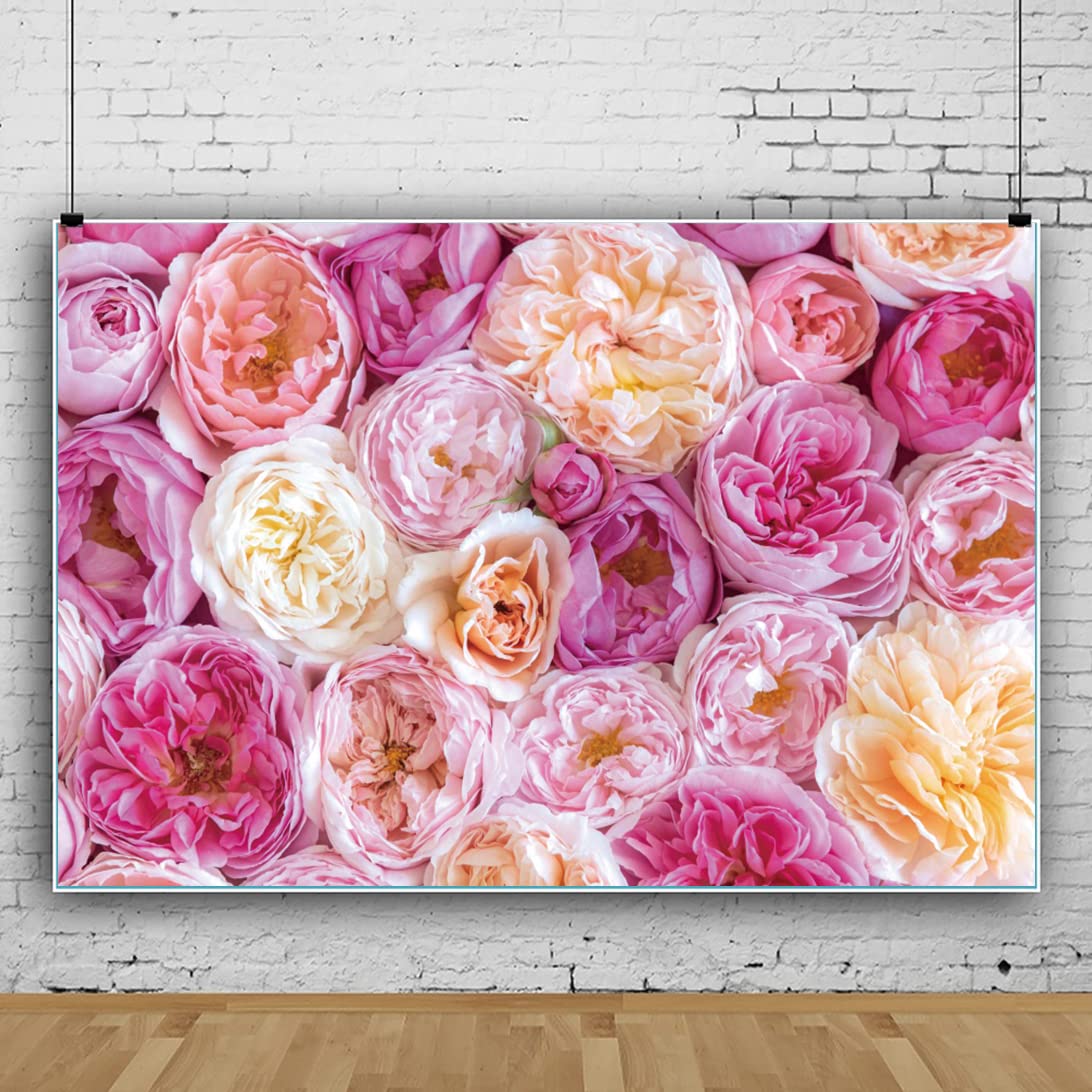 Amazon.co.jp: Qinunipoto 背景布 花柄 薔薇 バラの花 1.8x1.2m 壁の