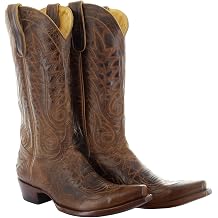 Old Gringo Nevada Womens Western Cowboy Boots, Peanut Rust Leather, Snip Toe, 13 Inch Shaft, Side Zipper, Floral Embroidery