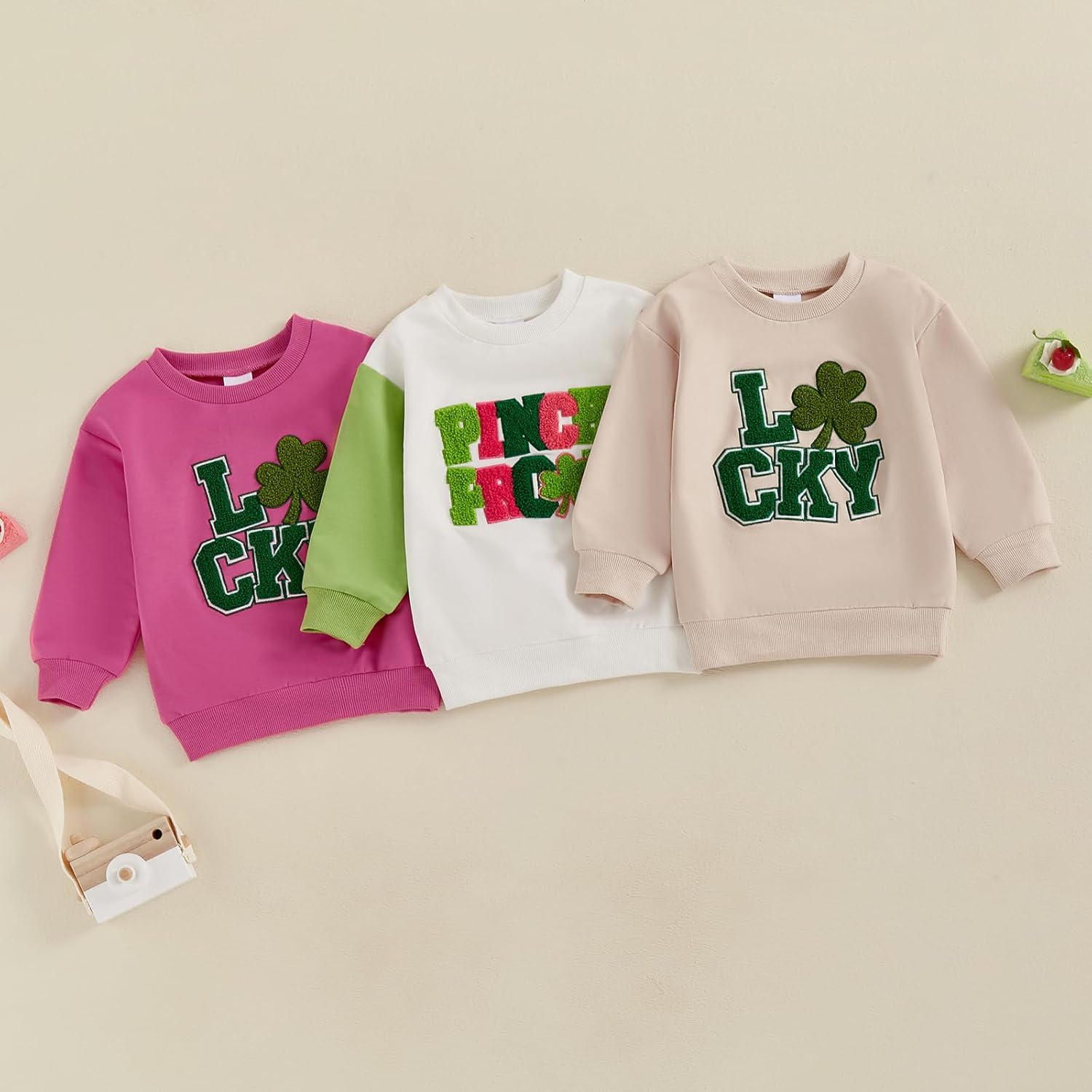 Toddler Baby Girl St Patricks Day Outfit Lucky Embroidery Sweatshirt Long Sleeve Pullover Winter Spring Clothes - Image 7