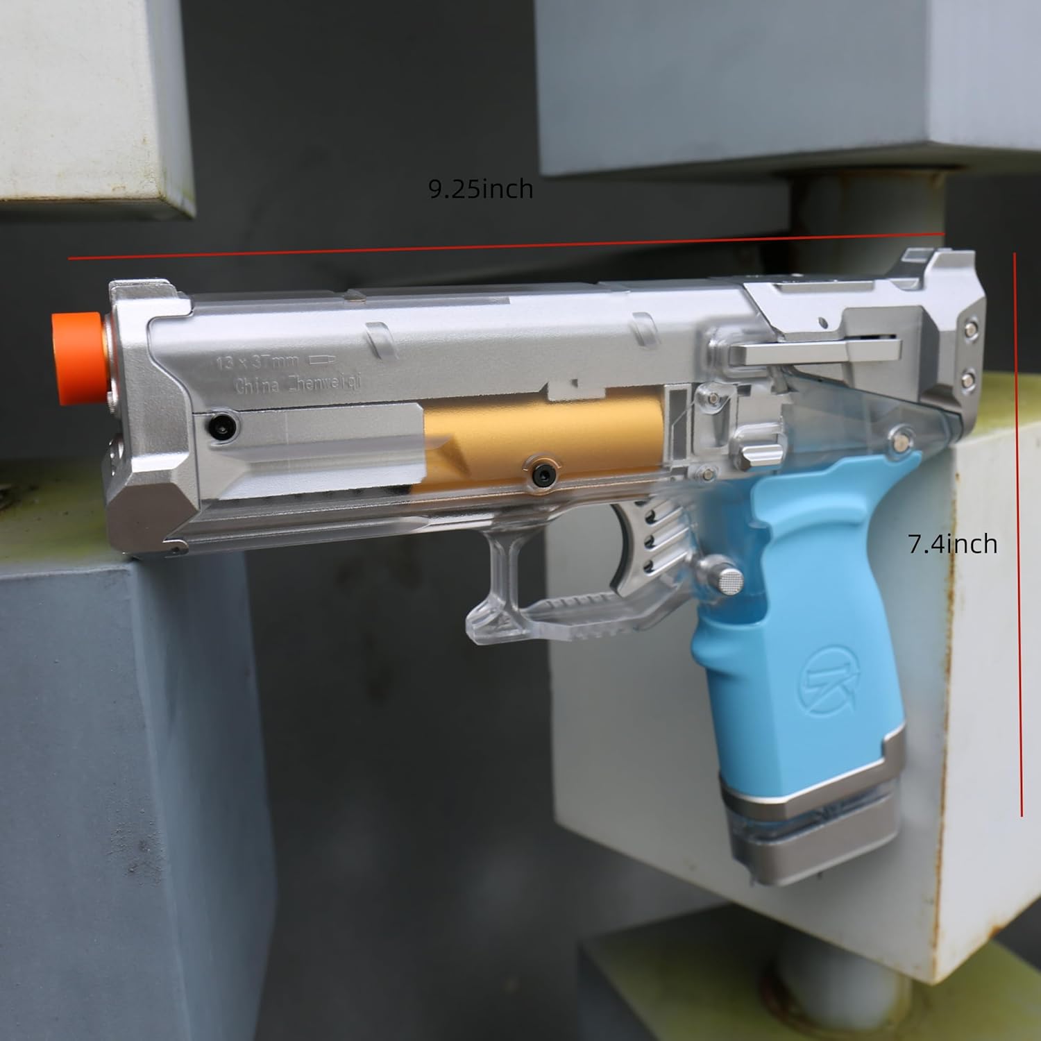 Soft Foam Dart Blaster,Soft Bullets Pistol Toys Gun for Adults, Boys (Ages 8+) with Magazine & 20 Half-Length Darts, Toy Pistol Blaster 65 ft Range (Silver) - Image 2