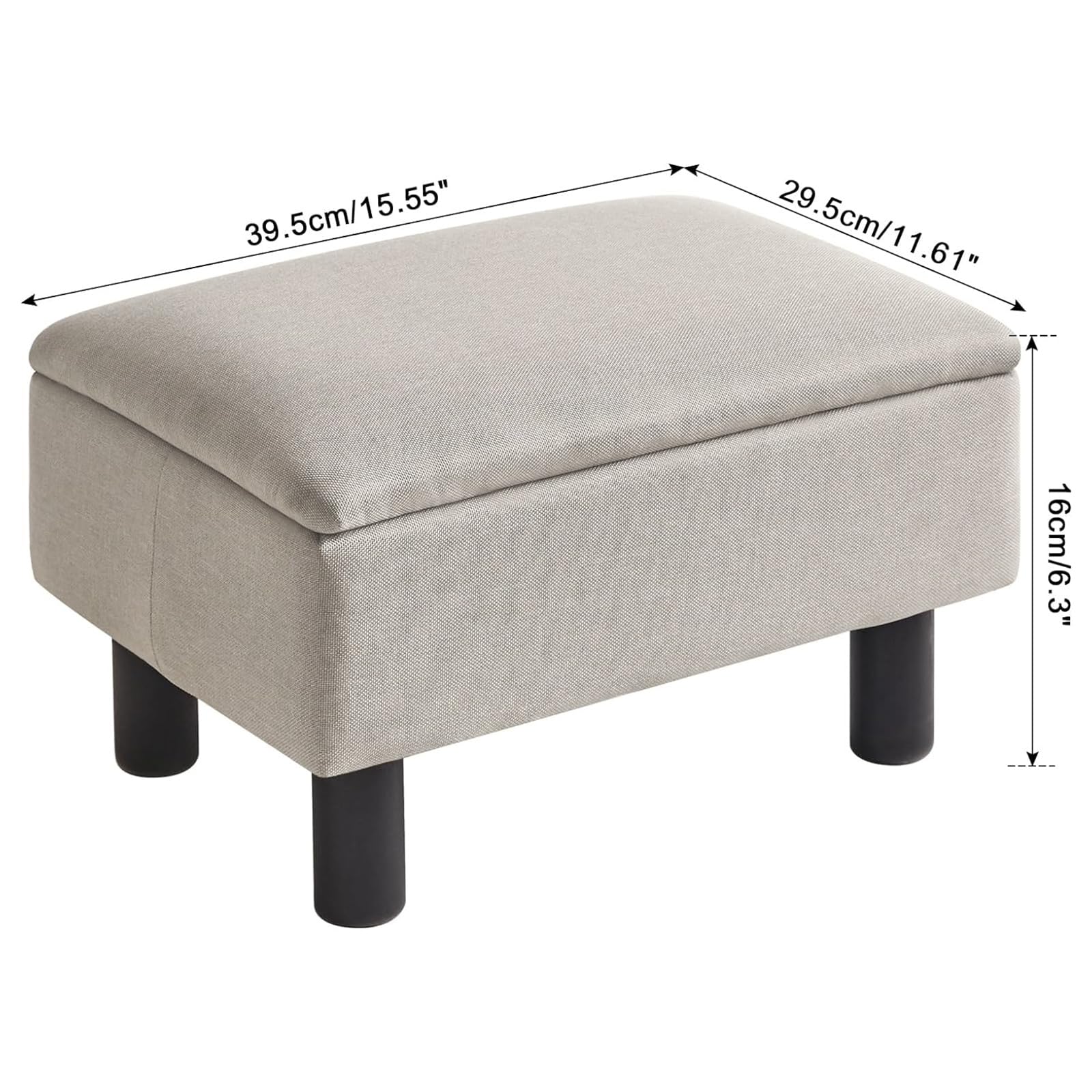 Amazon.com: IBUYKE Storage Ottoman Footrest Stool with Linen