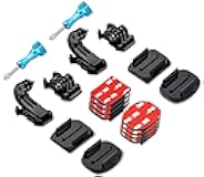 Helmet Mount Adhesive Sticky Pads for GoPro Hero 13 12 11 10 9 8 MAX Go Pro 7 6 5 4 3 2 1 Session Insta 360 DJI Osmo Campark SJCAM AKASO Action Cameras Buckle Mounts Adapter Accessories Mounting Kit