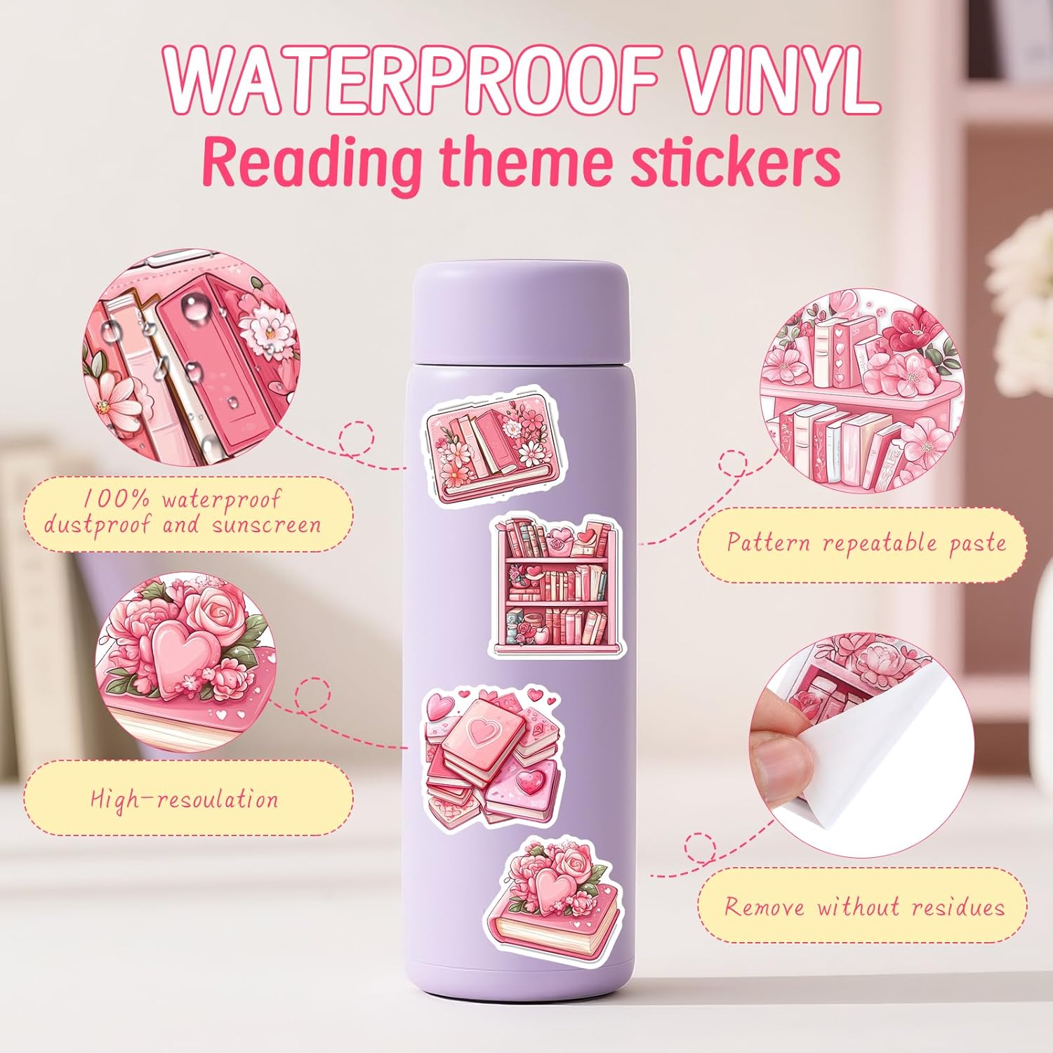 74 Pack Book Club Gifts with Acrylic Book Lovers Keychain Bulk and I love to Read Stickers Reading Party Favors for Women Students Librarian Club Gifts&Back to School Accessories - Image 4