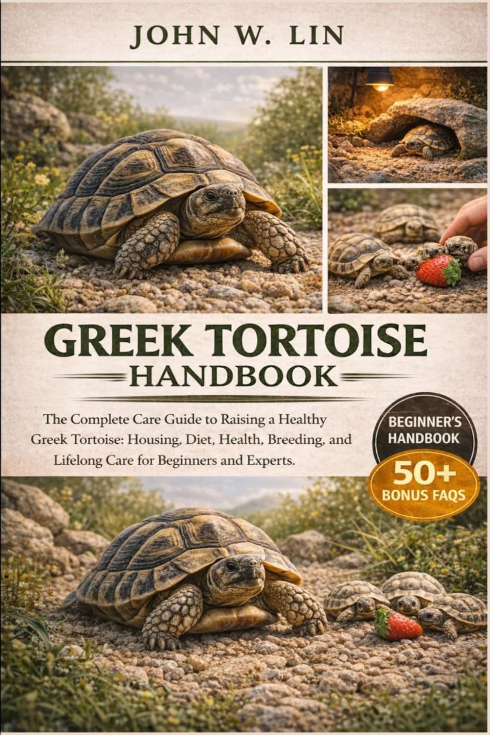 GREEK TORTOISE HANDBOOK: The Complete Care Guide to Raising a Healthy Greek Tortoise: Housing, Diet, Health, Breeding, and Lifelong Care for Beginners and Experts.