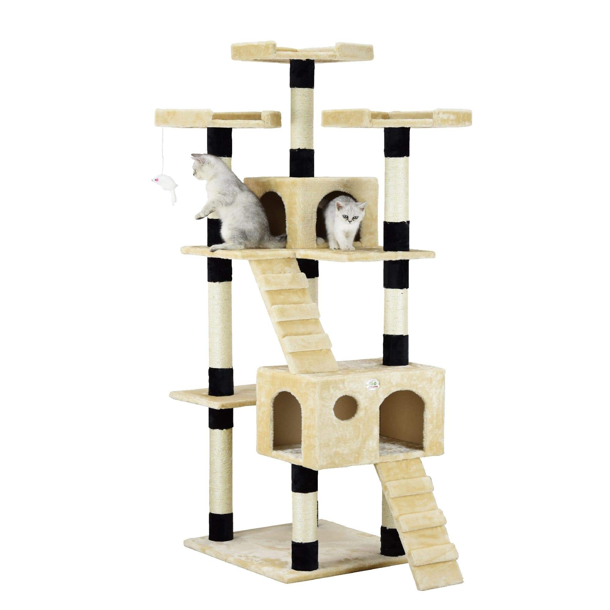 Go Pet Club 72" Cat Tree - Beige/Black