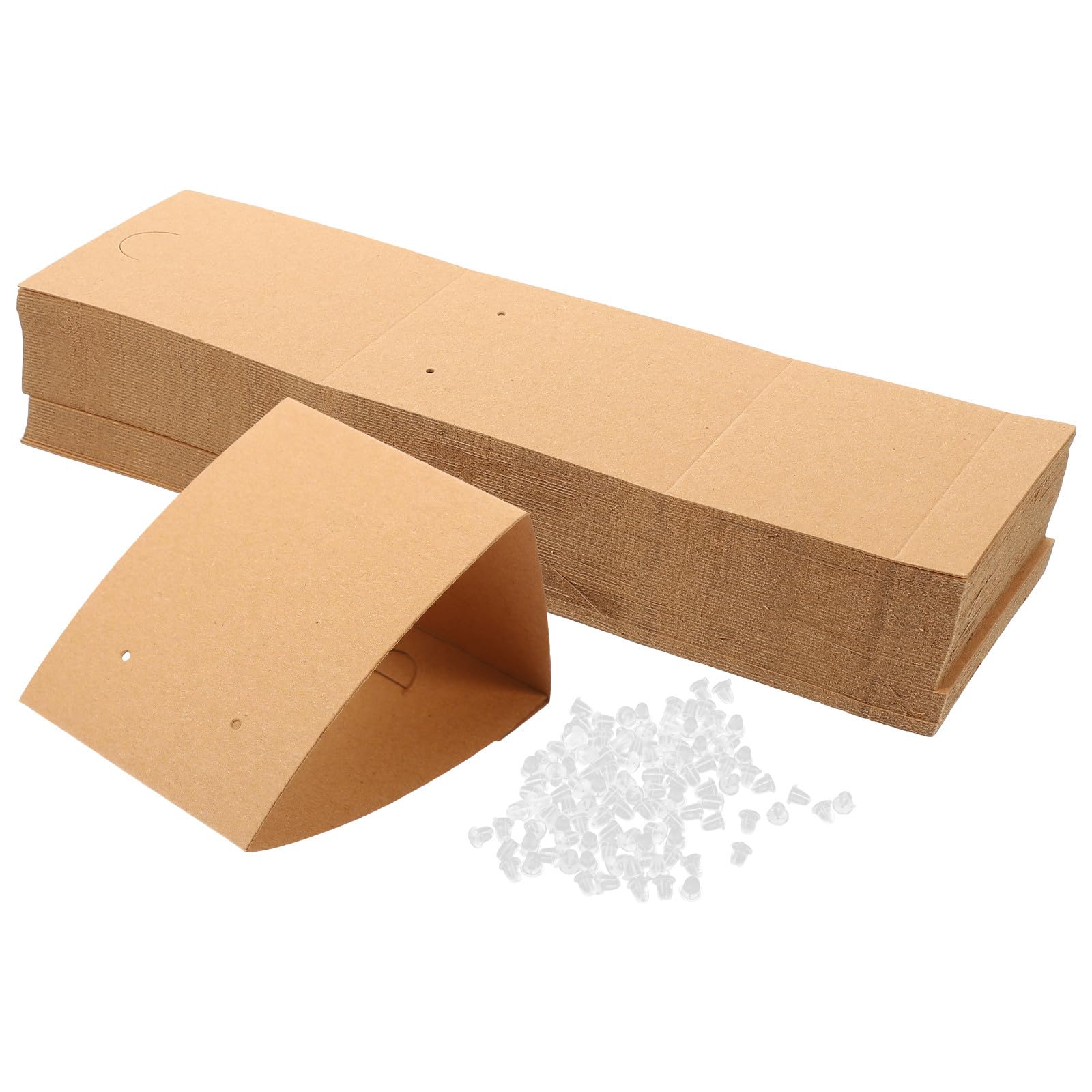 Cartes de présentation de boucles d'oreilles en papier kraft 300pcs pour bijoux