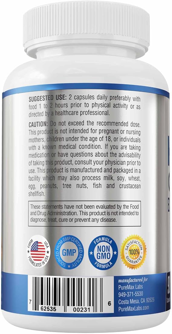 Horny Goat Weed 1364mg Extra Strength w. Maca, L-Arginine, Ginseng, Boost Performance, Stamina, Energy, Non-GMO Formula, 90 Capsules