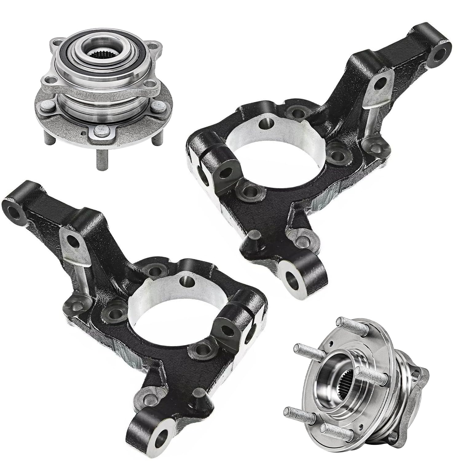 Detroit Axle - 4pc Front Loaded Knuckles Kit for 2007-2012