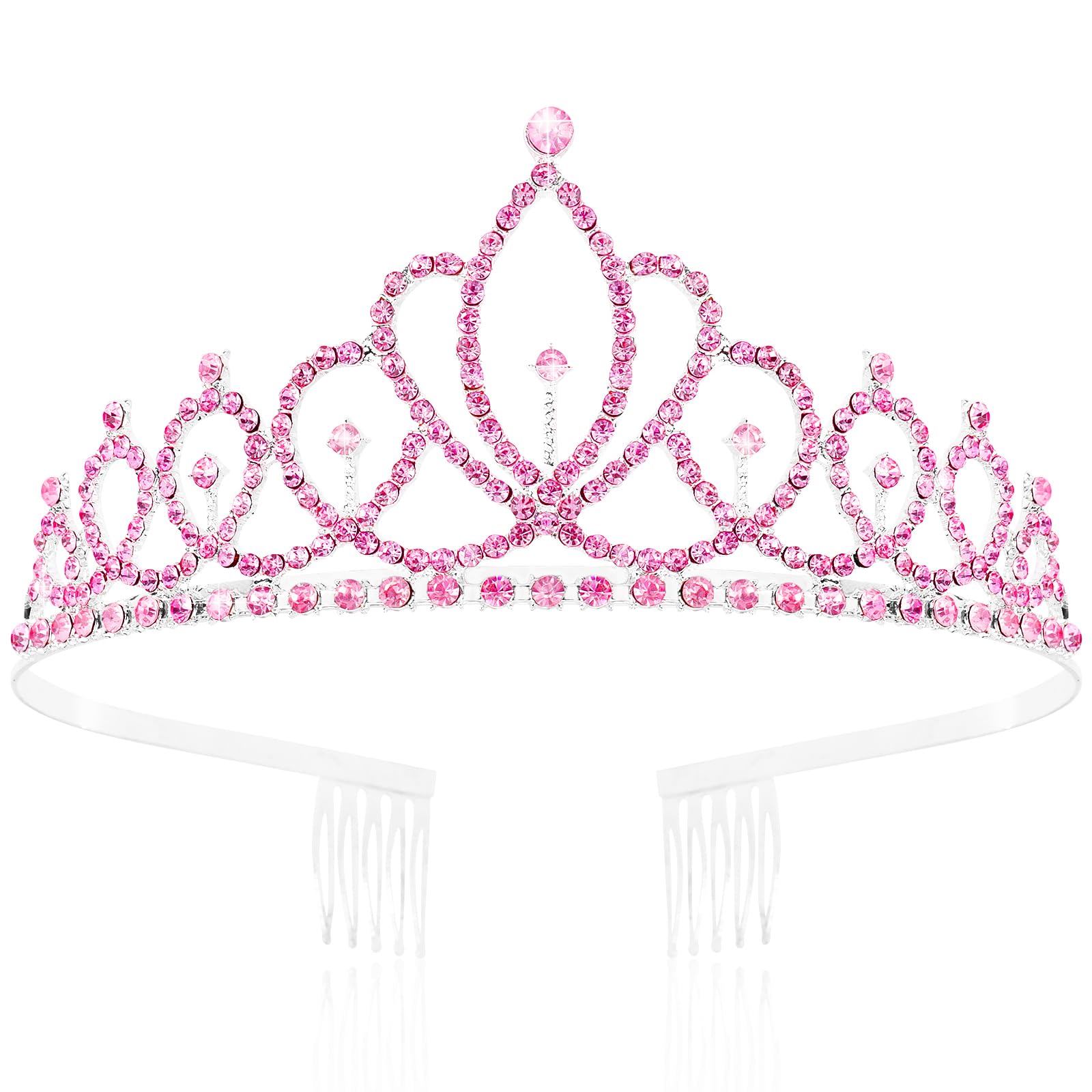 Amazon.com : Vovii Tiara Crown for Women, Pink Princess Crowns Tiaras ...