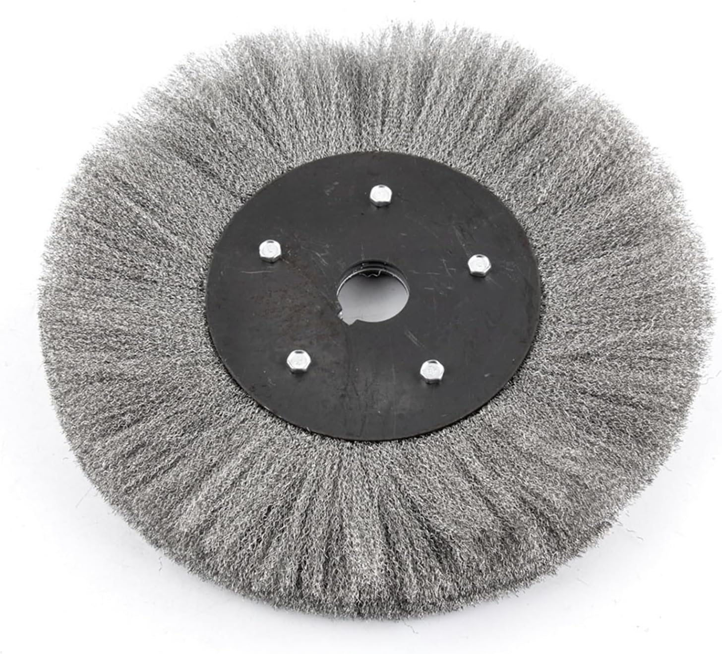 NYMFEA yaoqijie 0.15/0.3mm Stainless Steel Wire Wheel Brush 3"-10" Flat Type for Bench Grinder Polishing Abrasive Tool Metal Wood Deburring Lasting (Color : 200mmx25mm 1PC, Size : Wire diameter0.