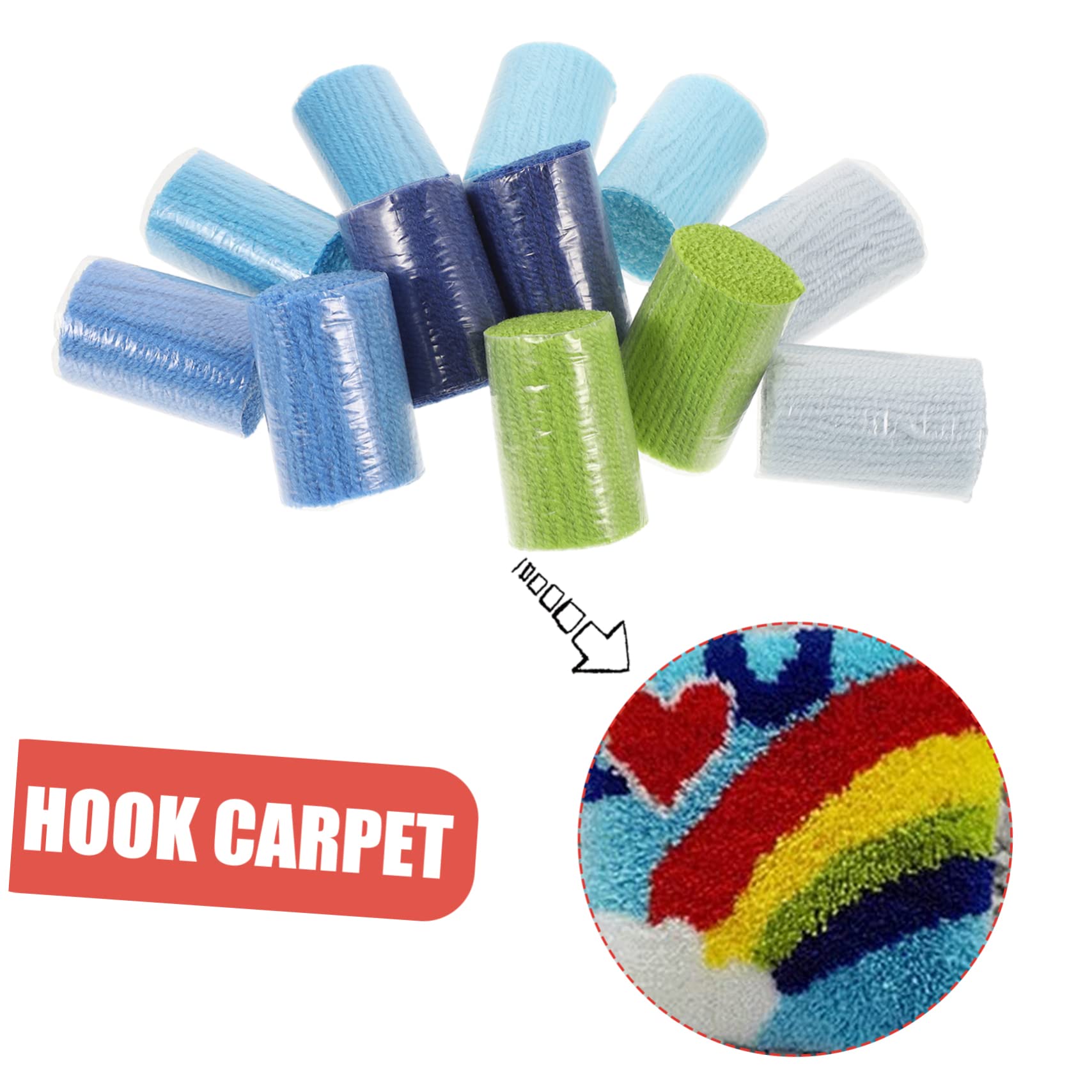 STOBOK 3 Sätze Stickgarn Für Teppiche Blanket Yarn Wool Knitting Yarn Wollbestickter Teppich DIY Teppichgarn DIY-garne Herstellen Wolle Heimwerkerbedarf DIY Knüpfgarn Acryl 12 Stücke * 3