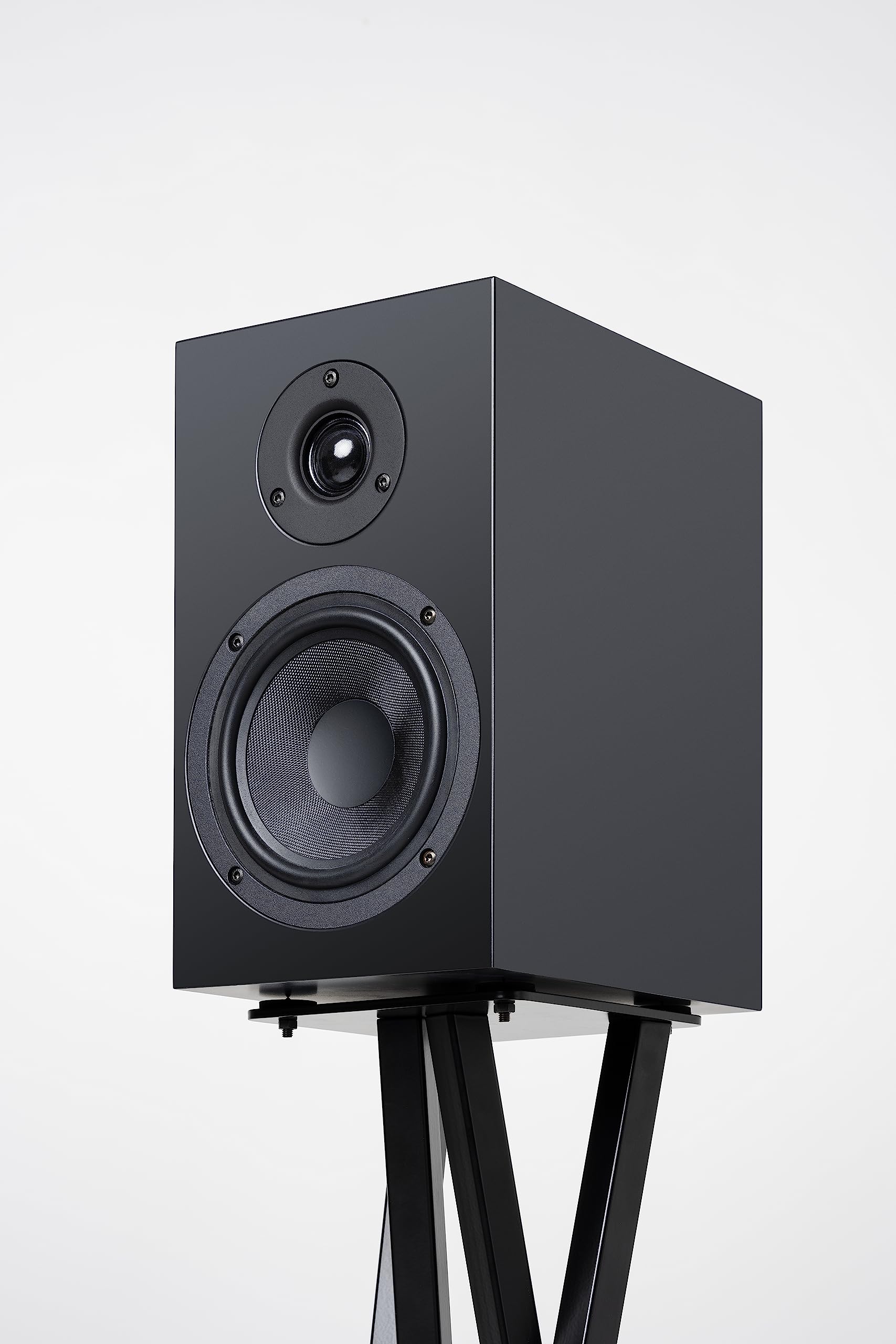 Pro-Ject Tristand, Hochwertiger Lautsprecherständer aus Stahl mit höhenverstellbaren Spikes, Stereopaar (Black)