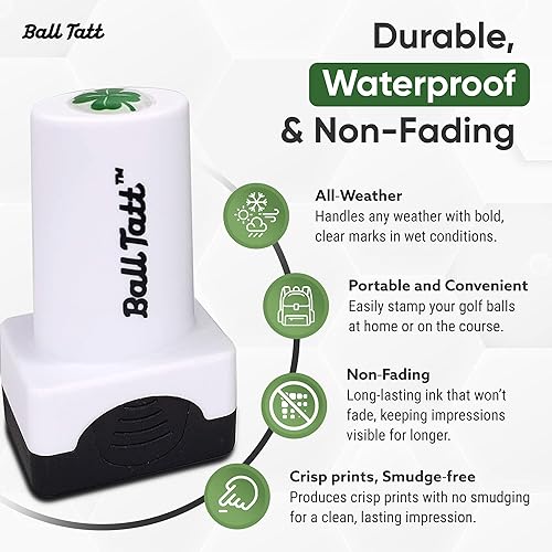 Miniatura 4 de Golf Ball Stamp - Self-Inking Marker - Quick-Dry Permanent Marking Tool, No Leaks or Refills, Reusable & Waterproof Golfing Stamper - Ideal Gift for