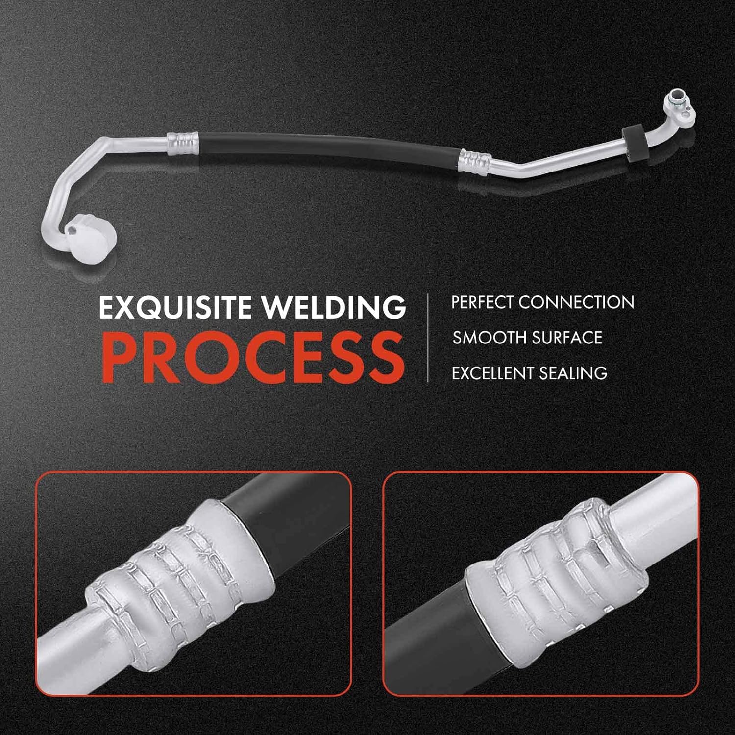 A-Premium A/C Suction Line Hose Assembly Compatible with Audi Q7 2009-2015 3.0L, Volkswagen Touareg 2009-2010 3.0L, Compressor to Evap