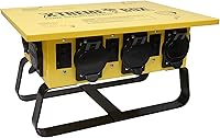 Southwire Power X-Treme Box 50A 125/250V Temporary Power Distribution - 6x 5-20R Outlets, GFCI Protected Steel Jobsite Box