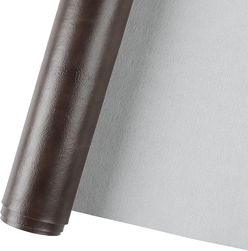 Miniatura 8 de Ramya Rollo de hoja de piel sintética azul cielo liso de 12 x 53 pulgadas, tela de piel sintética muy adecuada para hacer, aretes de cuero, lazos,