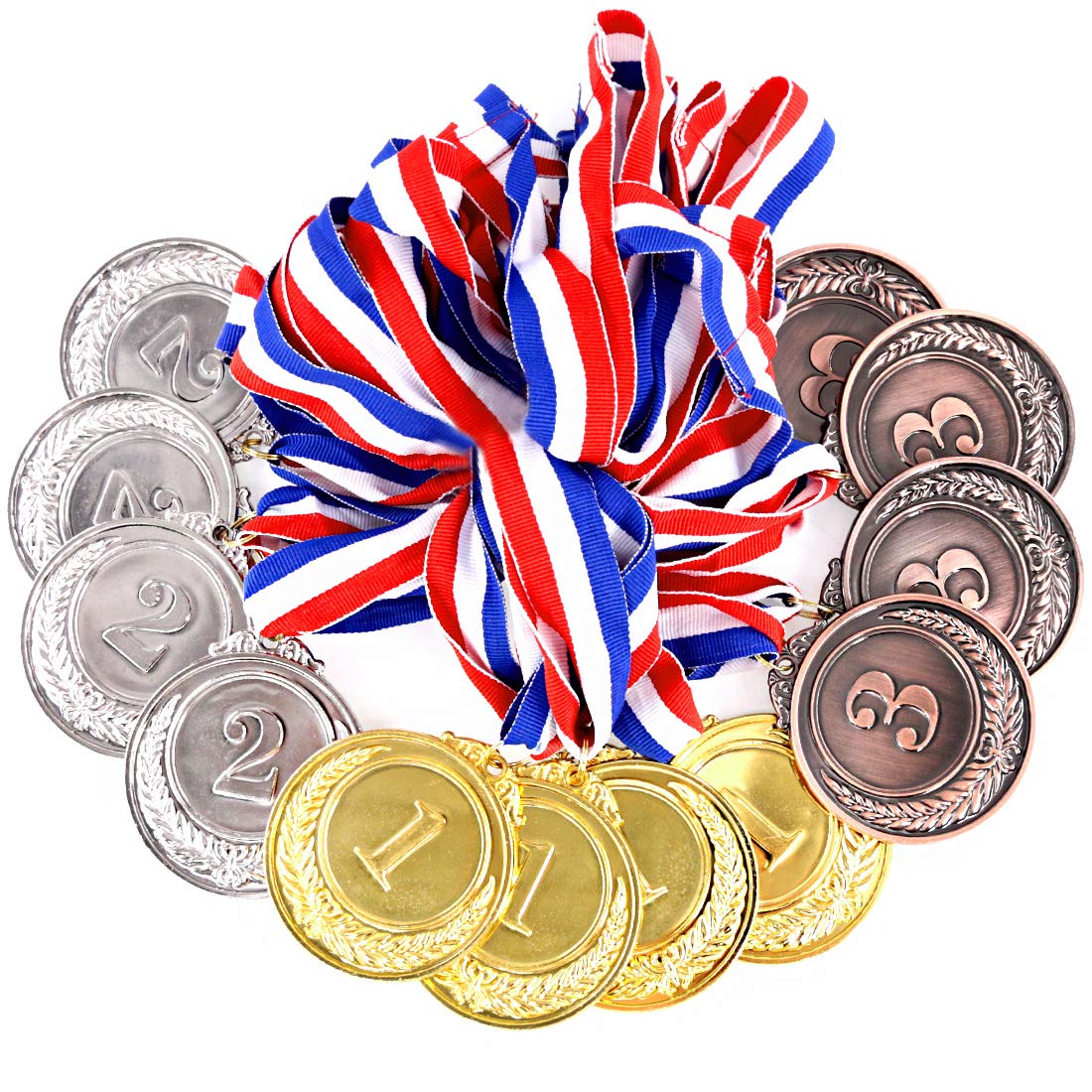 3 Pieces Number Medals, Gold Silver Bronze Award Croatia